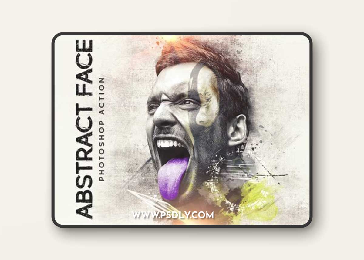Abstract Face Action for Photoshop