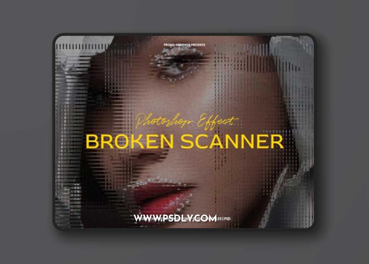 Broken Scanner - Dusty Distortion Photoshop Effect