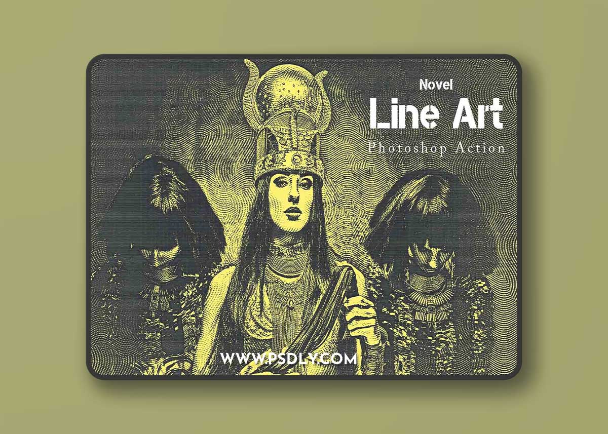 Creativemarket - Novel Line Art Photoshop Action 91673323