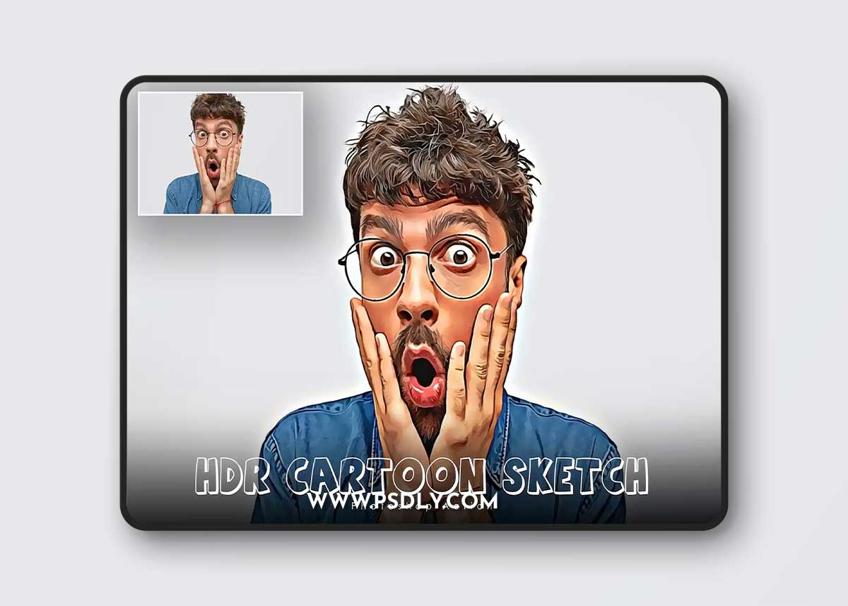 HDR Cartoon Sketch photoshop action N3N23PV
