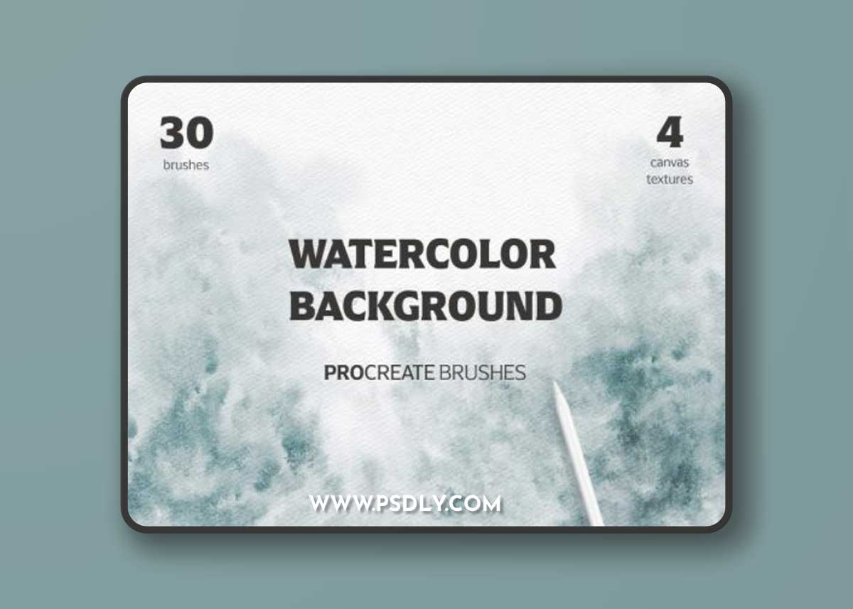Procreate Watercolor Brushes for BG