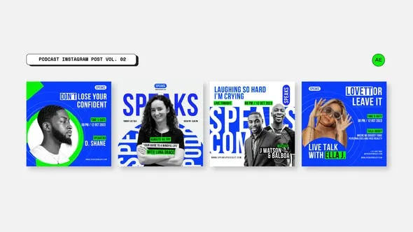 Videohive Podcast Instagram Post Vol.02 48931346