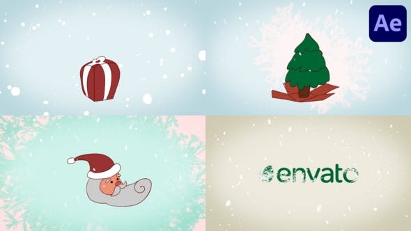 Videohive Santa Morphing Logo for After Effect 48998490