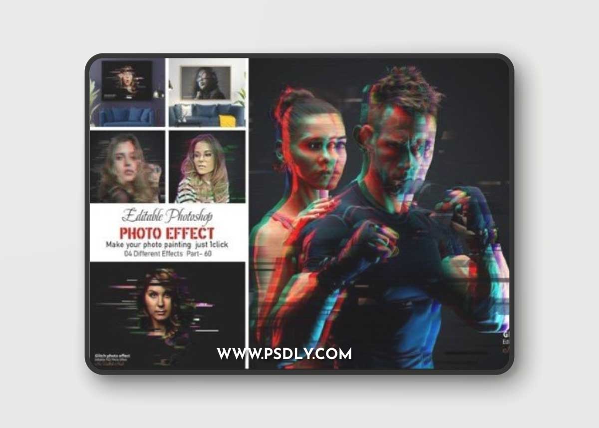 Editable Glitch Photo Effect