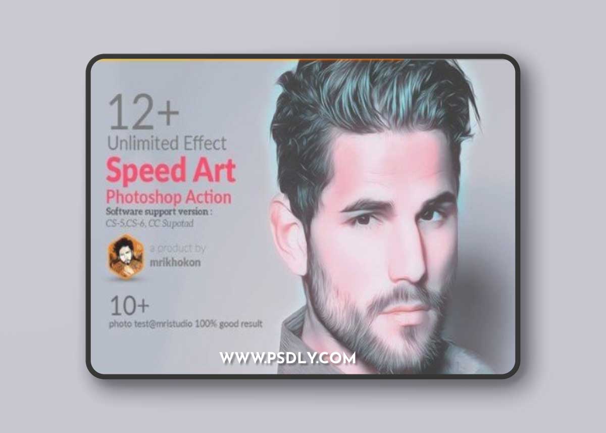 Speed Art Photoshop Action