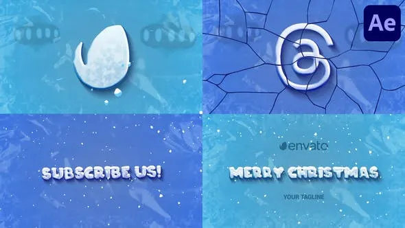 Videohive Christmas Ice Logo for After Effects 49717312