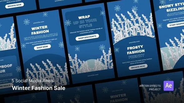 Videohive Social Media Reels - Winter Fashion Sale After Effects Template 49576133