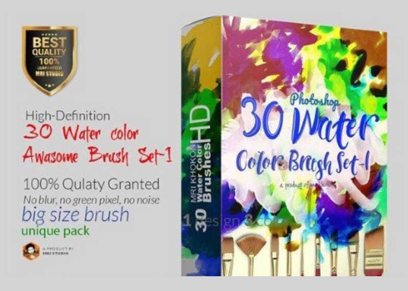 Water Color Awesome Brush Set-1