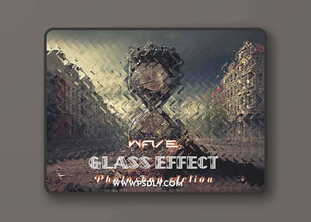 Creativemarket - Wave Glass Effect Photoshop Action