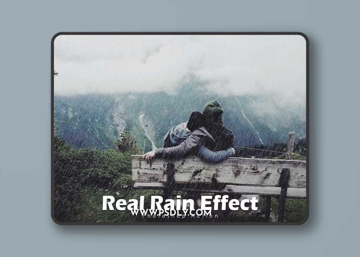Real Rain Effect Photoshop Actions ZJRXBR3