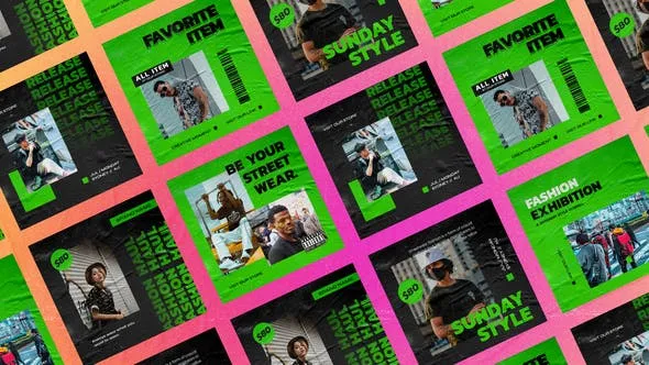 Videohive Notreat Grunge Hip Hop Media Posts 50425178