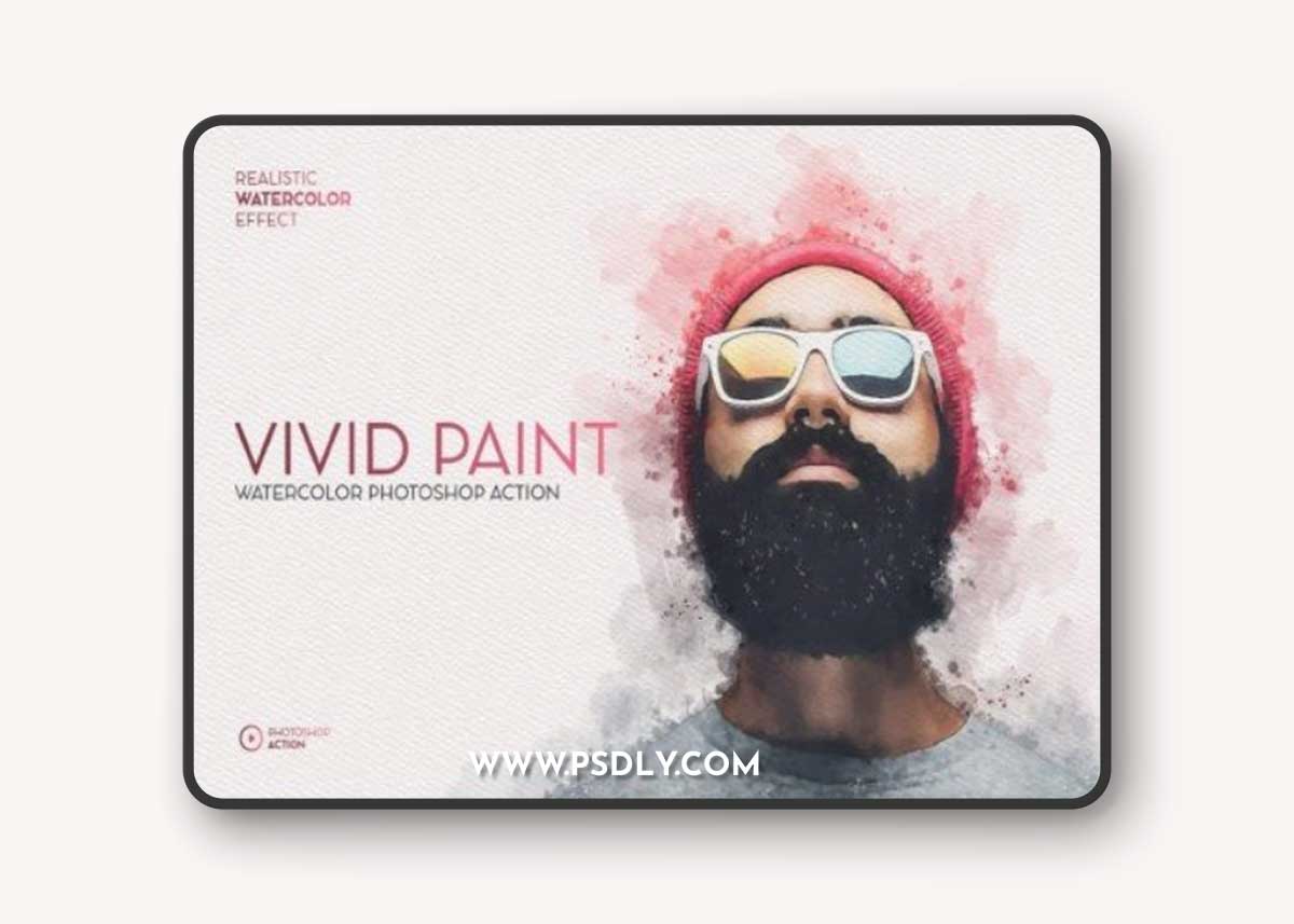 Vivid Paint Watercolor Photoshop Action