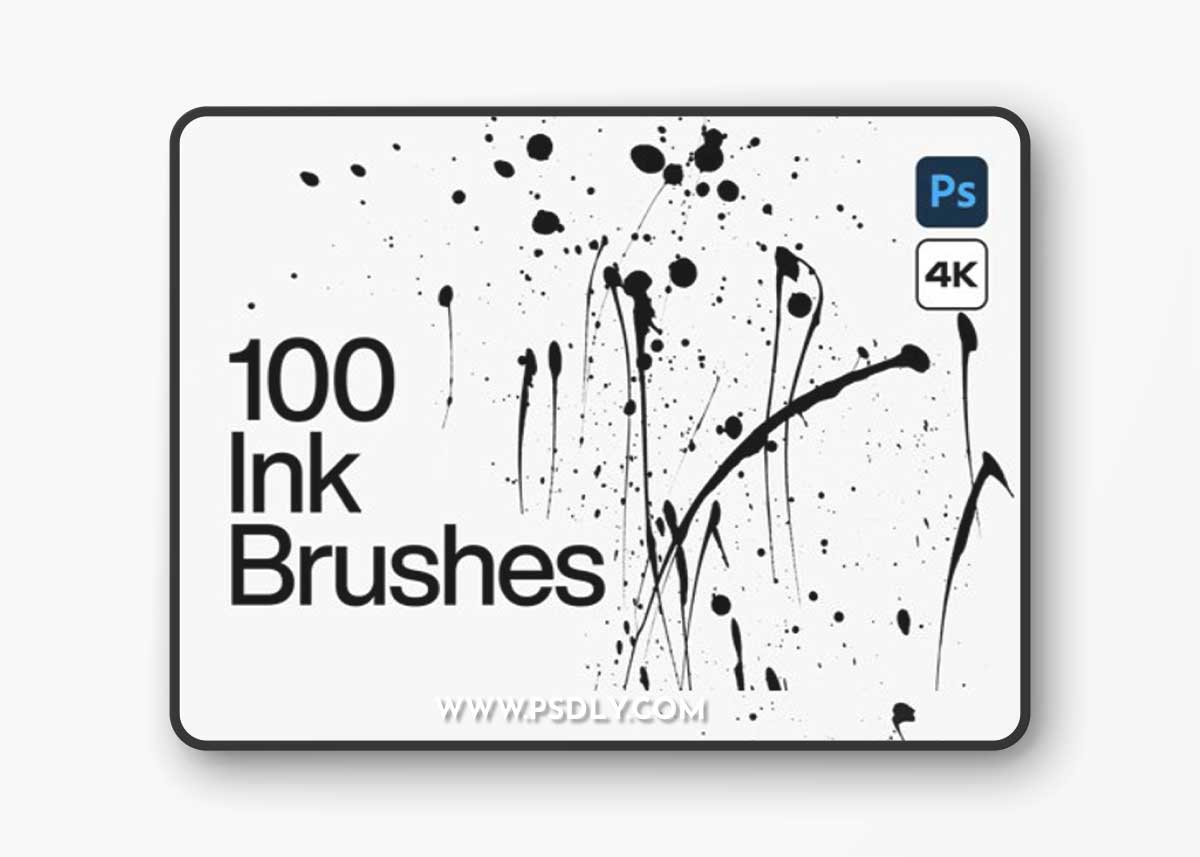 Ink Brushes for Photoshop 4K