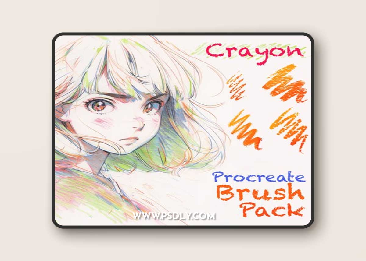 Crayon Brushes Pack for Procreate