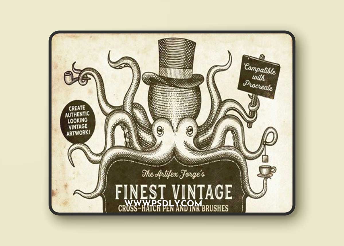 Finest Vintage - Procreate Brushes 94DMTME