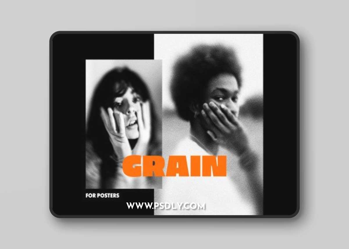 Black And White Grain Poster Photo Effect