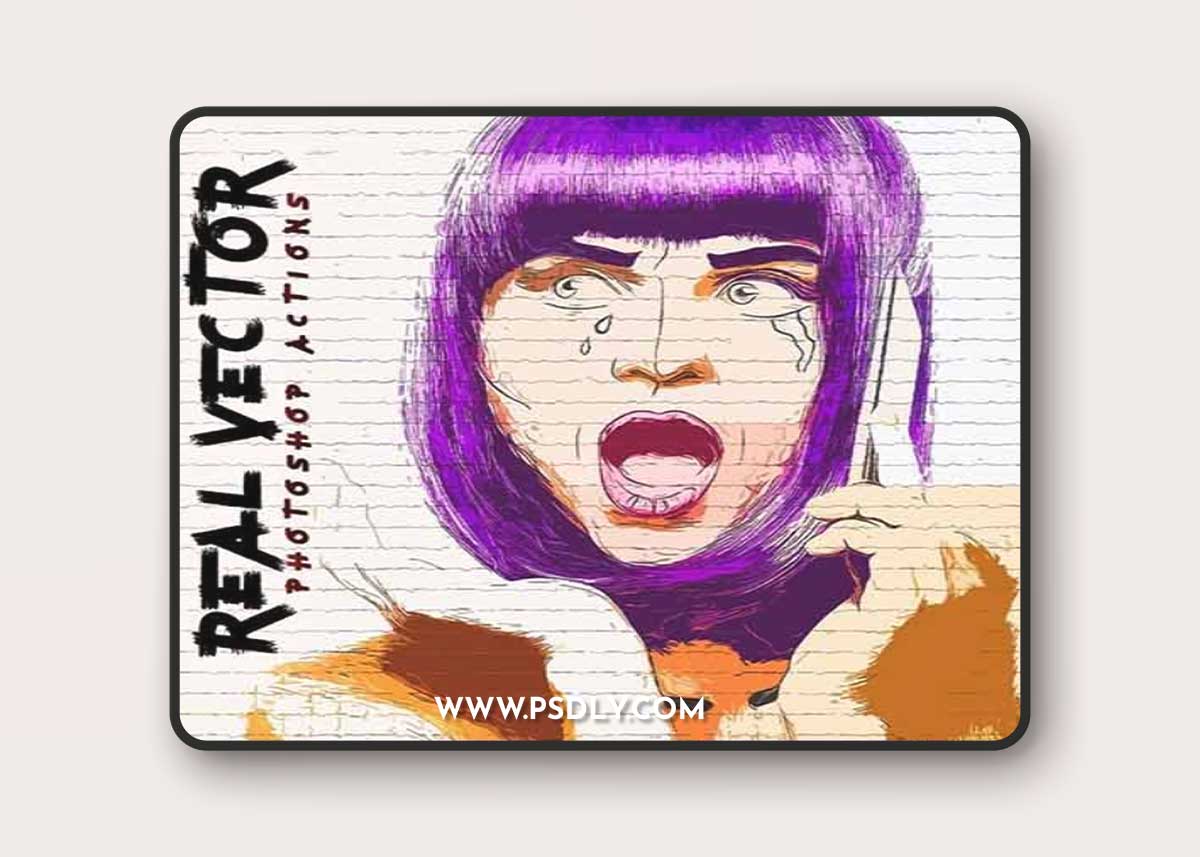 GraphicRiver - Real Vector Art Painting Photoshop Action 44876802