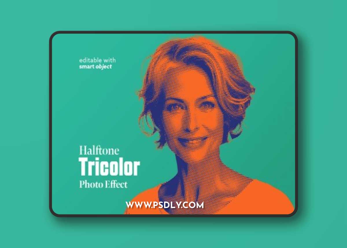 Halftone Tricolor Effect