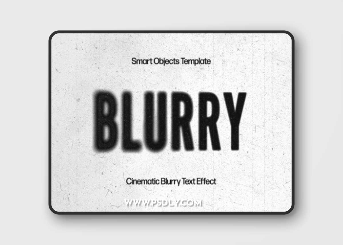 Side Blur Text Effect Mockup