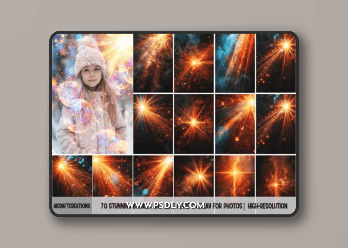 Stunning Bubbles and Lens Flare Overlay