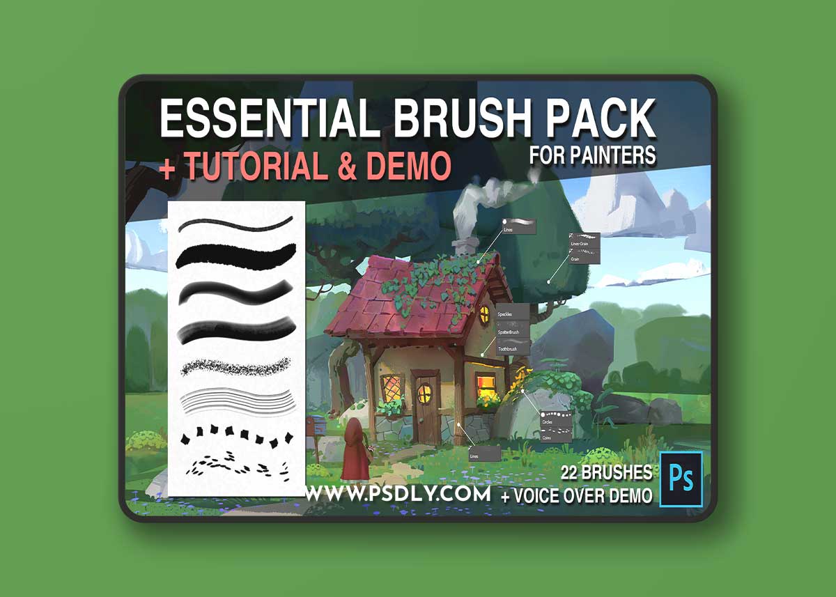 Artstation - Florian Coudray - Essential brush pack for painters + Demo & Tutorial