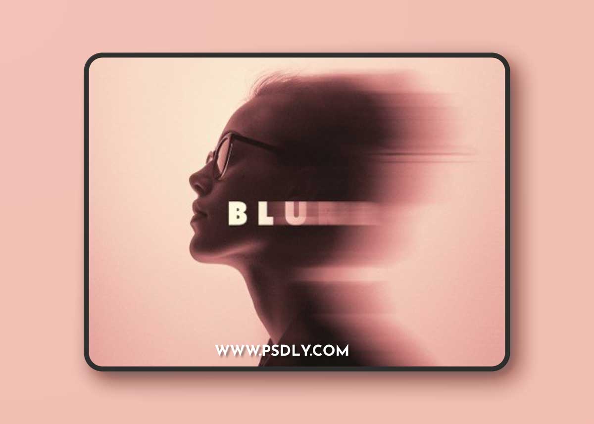 Motion Blur Style Photo Effect Mockup