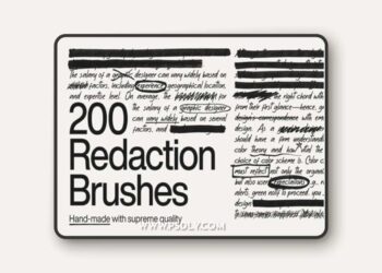 Redaction Brushes Pack for Photoshop