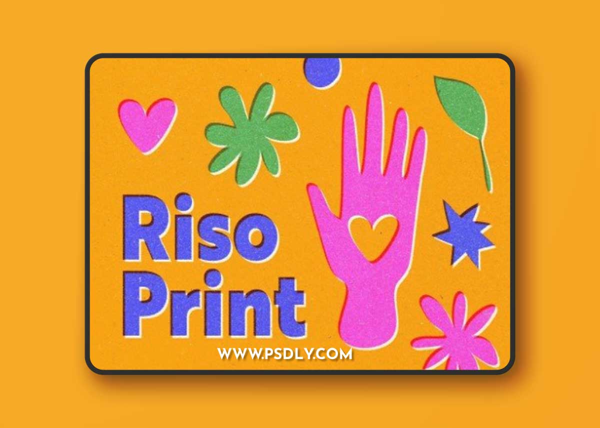 Risoprint Grunge Text And Logo Effect