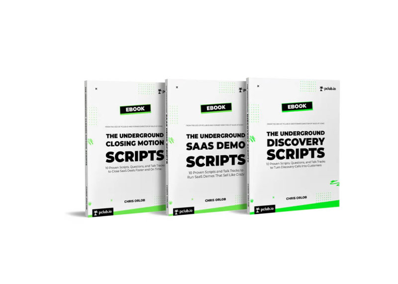 The Underground SaaS Sales Scripts : Trilogy E-Book Series