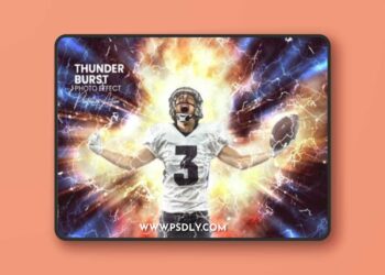 Thunder Burst Photoshop Action