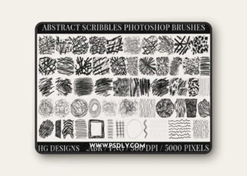 Abstract Scribbles Photoshop Brushes