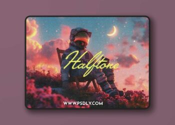 Halftone Print Photo Effect