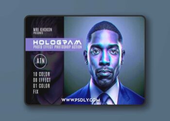 Hologram Photoshop Action