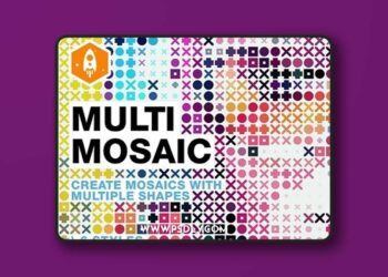 Multi Shape Mosaic Halftone Photoshop Action YZR522R