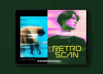 Retro Scan Poster Photo Effect