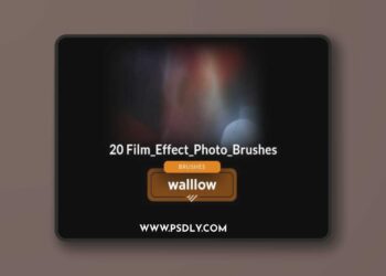 Film texture photoshop brushes, Retro film effect