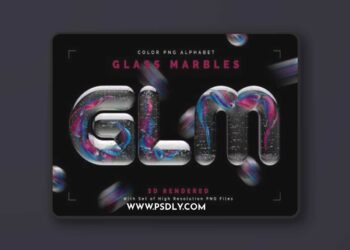 Glass Marbles Alphabet 3D Model