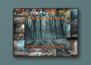 Halloween Rustic Wood Background Bundle