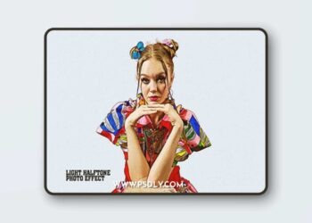 Light Halftone Effects for Photoshop