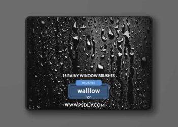 Raindrops on window : Realistic photoshop brushes