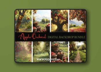 Apple Orchard V1 Digital Backdrop Bundle