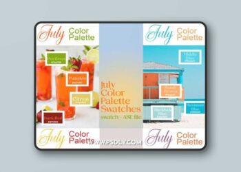 July Color Palette Swatches for Photoshop