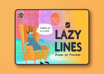 Lazy Lines Procreate Texture Pack H3TX77T