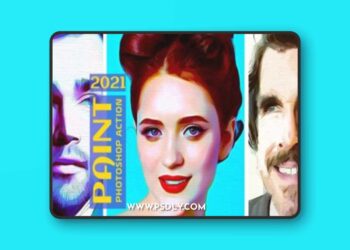 Paint Abstract Canvas PS Action