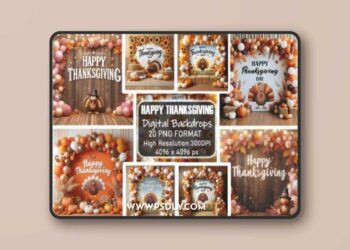 Happy Thanksgiving Day Digital Backdrops