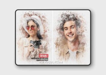 Watercolor Splash Art Photo Effect