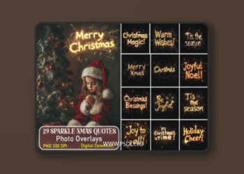 31 Sparkle Xmas Quotes Photo Overlays