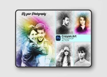 Crayon Art Photoshop Action
