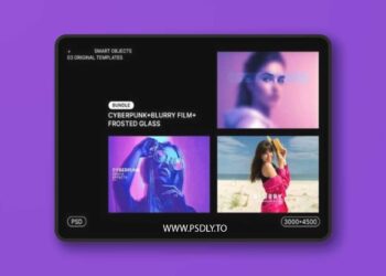 Cyberpunk, Blurry, Glass Photo Effect