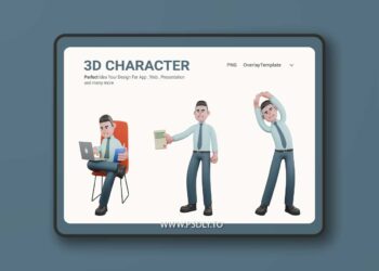 Finance 3D Cartoon Character for Analysis R33EDV4